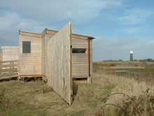 A bird hide at the RSPB reserve